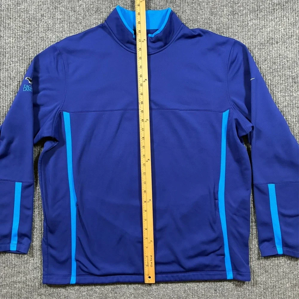 Nike Golf Mens Therma Fit Pullover Jacket XL Blue 1/4 Zip Athletic Performance